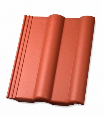 Finkenberger-pan Oranjerood TOP 2000 S 01 waterdichte en vorstbestendige beton dakpan van Nelskamp