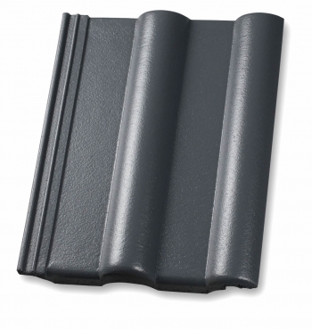 Finkenberger-pan Leigrijs TOP LongLife glanzend 453 waterdichte en vorstbestendige beton dakpan van Nelskamp