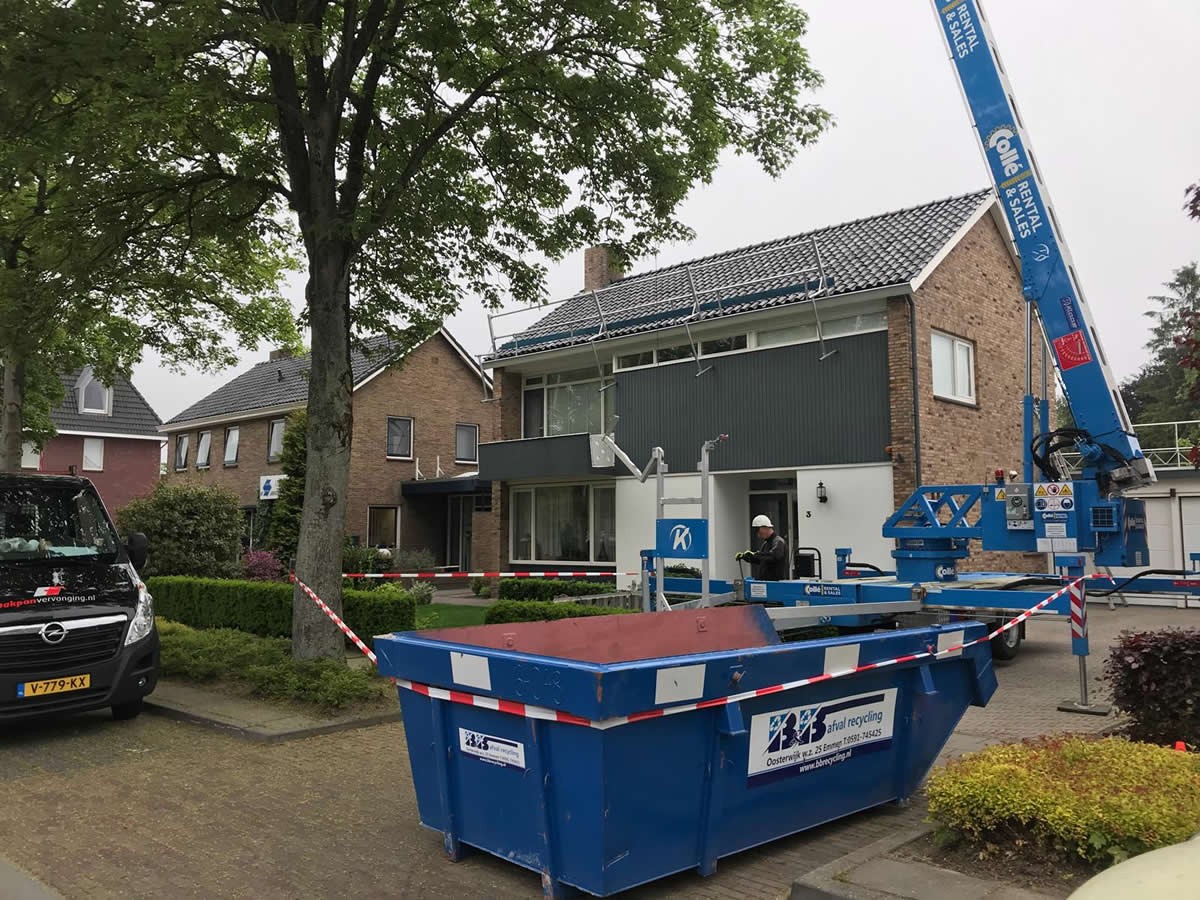 Musselkanaal complete dak vervanging nieuwe Nelskamp f12 gelegd Musselkanaal complete dak vervanging nieuwe Nelskamp f12 gelegd